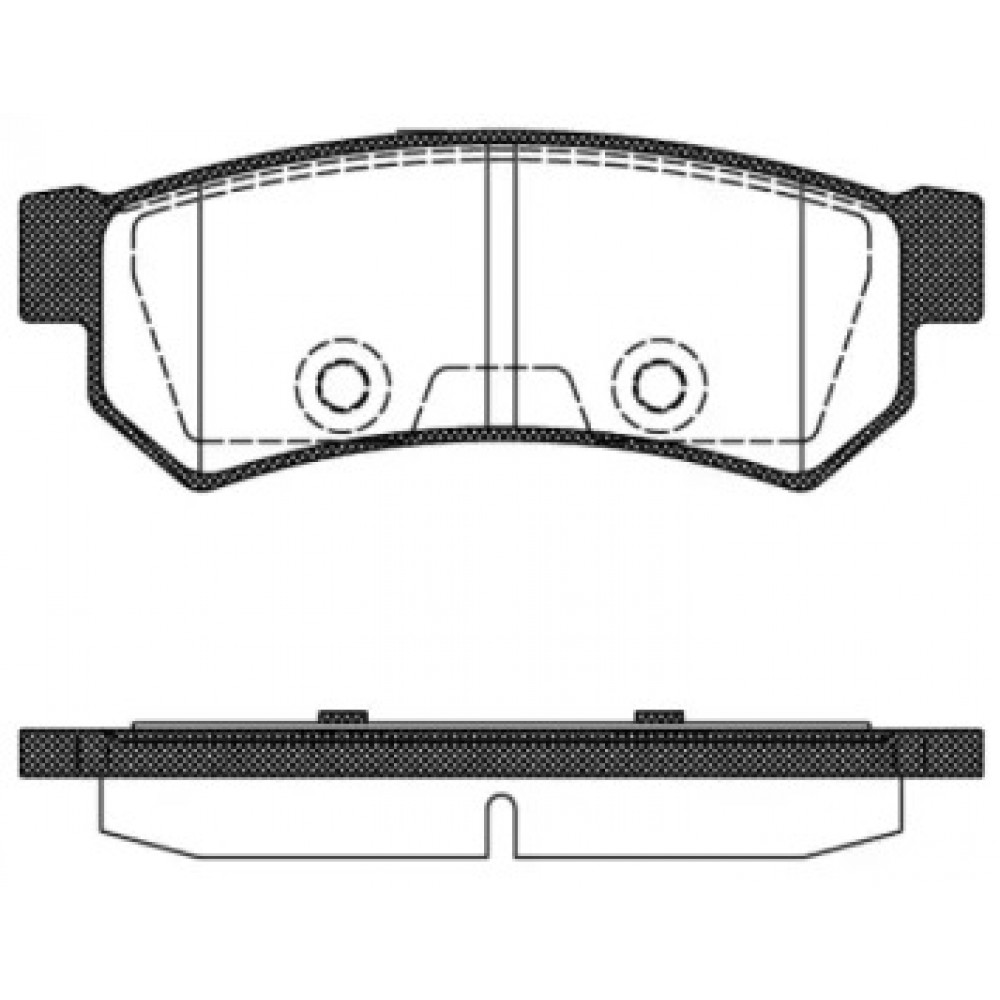Колодка торм. диск. CHEVROLET LACETTI задн. (пр-во REMSA)