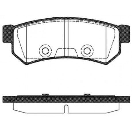Колодка торм. диск. CHEVROLET LACETTI задн. (пр-во REMSA)