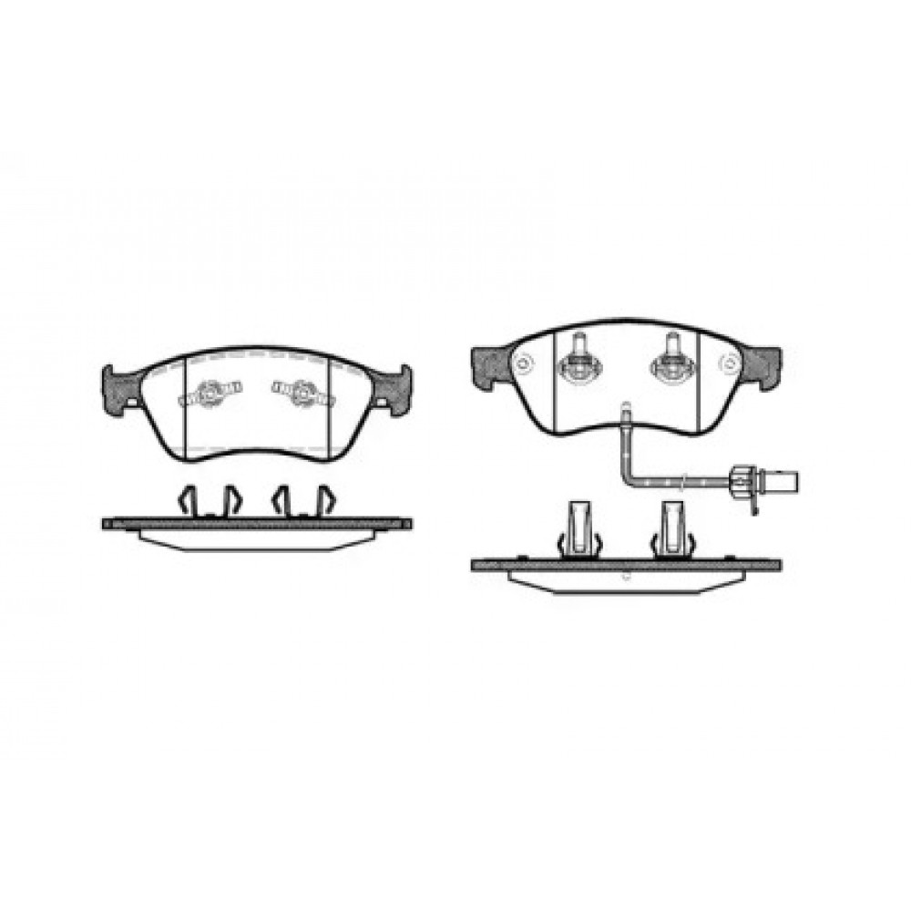 Колодка торм. диск. AUDI A6, A8 передн. (пр-во REMSA)