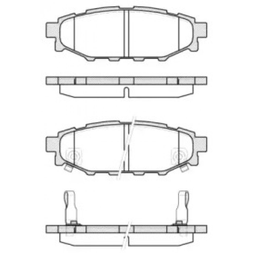 Колодка торм. диск. SUBARU LEGACY 2.0 2.5 03-, OUTBACK 2.5 03- задн. (пр-во REMSA)