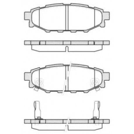 Колодка торм. диск. SUBARU LEGACY 2.0 2.5 03-, OUTBACK 2.5 03- задн. (пр-во REMSA)