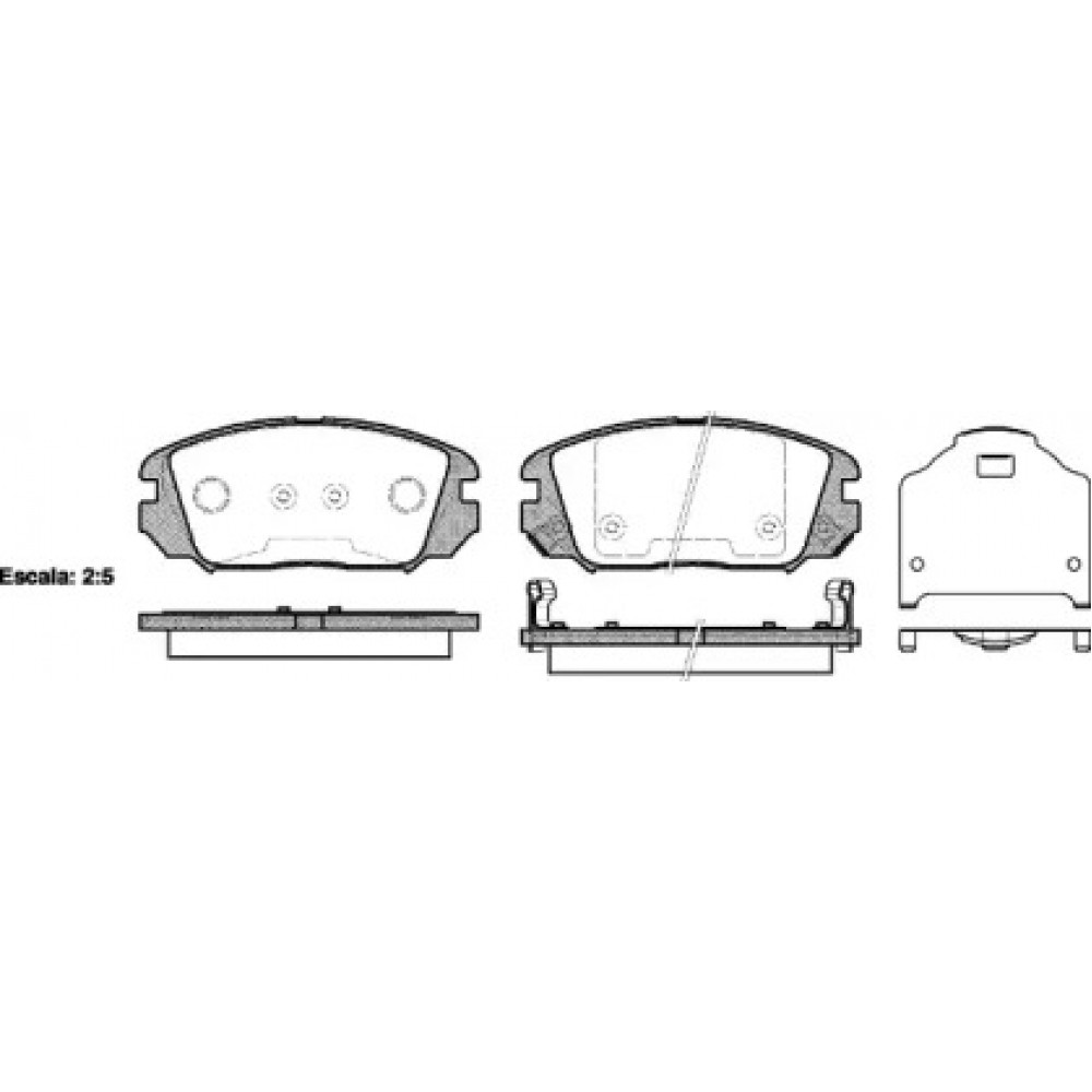 Колодка торм. диск. HYUNDAI SONATA, HONDA CIVIC передн. (пр-во REMSA)