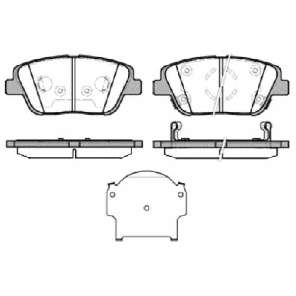 Колодка торм. диск. HYUNDAI SONATA V (NF) передн. (пр-во REMSA)
