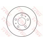 Диск гальмівний CITROEN, FIAT, PEUGEOT, передн., Вент. (вир-во TRW)  Диск гальмівний CITROEN, FIAT, PEUGEOT, передн., Вент. (вир-во TRW)