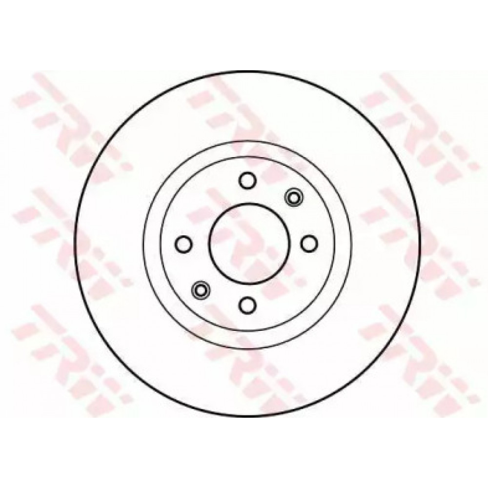 Диск тормозной CITROEN C3, C4, PEUGEOT 207 передн., вент. (пр-во TRW)