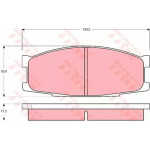 Колодка гальм. MITSUBISHI (вир-во TRW)  Колодка гальм. MITSUBISHI (вир-во TRW)