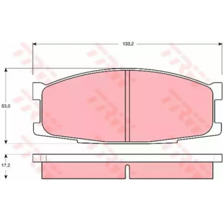 Колодка торм. диск. MITSUBISHI CANTER 86-96 передн. (пр-во TRW)
