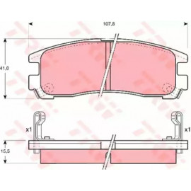 Колодка гальм. MITSUBISHI Galant задн. (вир-во TRW)