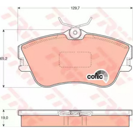 Колодка гальм. VW T4 (70XB, 70XC, 7DB, 7DW) передн. (вир-во TRW)