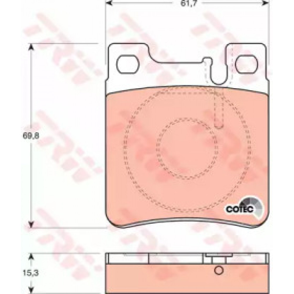 Колодка торм. диск. MB C-CLASS (W202) задн. (пр-во TRW)