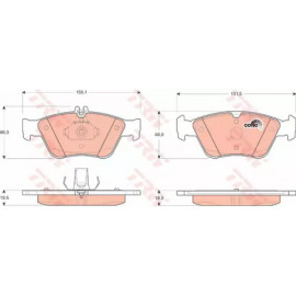 Колодка гальм. MB C-CLASS (W202), CLK (C208) передн. (вир-во TRW)