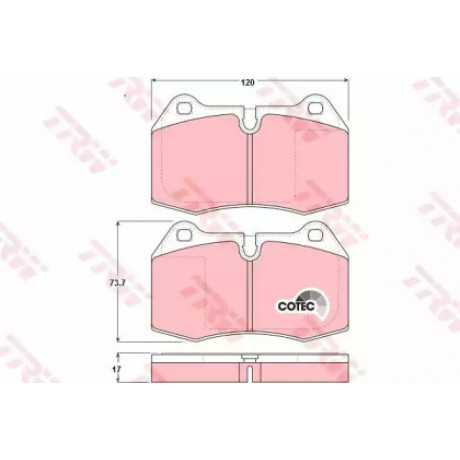 Колодка торм. диск. BMW 5 (E34), 7 (E38), 8 (E31) передн. (пр-во TRW)