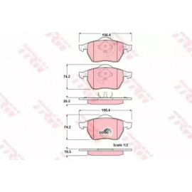 Колодка торм. диск. AUDI A3,SEAT IBIZA III, SKODA,VW передн. (пр-во TRW)  Колодка торм. диск. AUDI A3,SEAT IBIZA III, SKODA,VW передн. (пр-во TRW)