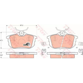Колодка гальм. MITSUBISHI Carisma (DA_) задн. (вир-во TRW)