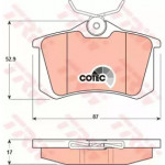 Колодка гальм. PEUGEOT 308, SEAT Ibiza V, VW Caddy задн. (вир-во TRW)  Колодка гальм. PEUGEOT 308, SEAT Ibiza V, VW Caddy задн. (вир-во TRW)