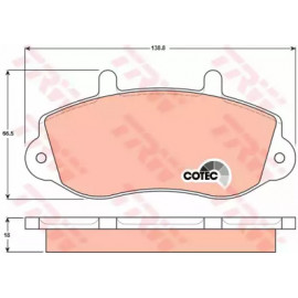 Колодка гальм. RENAULT Master II передн. (вир-во TRW)