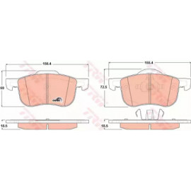 Колодка гальм. VOLVO S60, S80, V70 передн. (вир-во TRW)