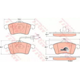 Колодка гальм. VW T4 передн. (вир-во TRW)  Колодка гальм. VW T4 передн. (вир-во TRW)