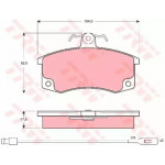 Колодка гальм. ВАЗ 2108-09, 2110-12 перед. (вир-во TRW) 