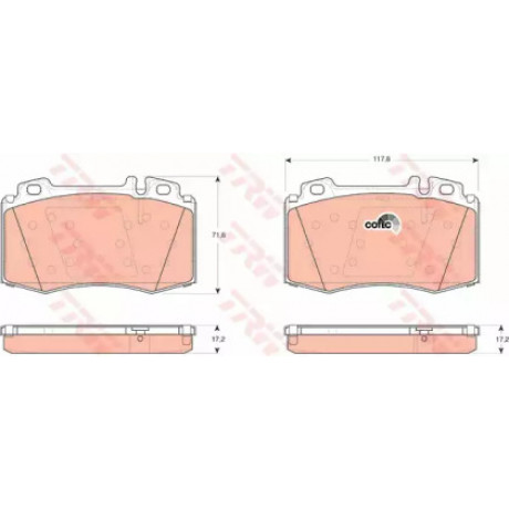 Колодка торм. диск. MB M-CLASS (W163), S-CLASS (W220) передн. (пр-во TRW)