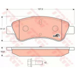 Колодка гальм. CITROEN C3, C4, DS3 PEUGEOT 206, 207 передн. (вир-во TRW)  Колодка гальм. CITROEN C3, C4, DS3 PEUGEOT 206, 207 передн. (вир-во TRW)
