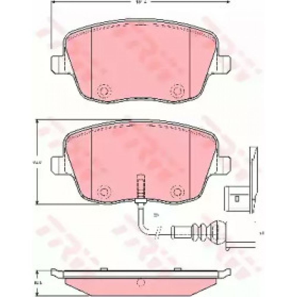 Колодка торм. диск. VW POLO, SEAT IBIZA V передн. (пр-во TRW)