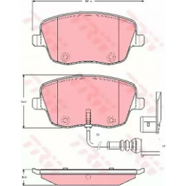 Колодка гальм. VW Polo, SEAT Ibiza V передн. (вир-во TRW)