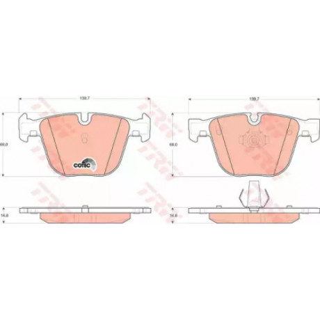 Колодка торм. диск. BMW X5, X6 задн. (пр-во TRW)