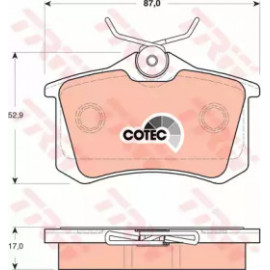 Колодка торм. диск. AUDI, CITROEN, FIAT, FORD, LANCIA, PEUGEOT, SEAT, VW задн. (пр-во TRW)  Колодка торм. диск. AUDI, CITROEN, FIAT, FORD, LANCIA, PEUGEOT, SEAT, VW задн. (пр-во TRW)