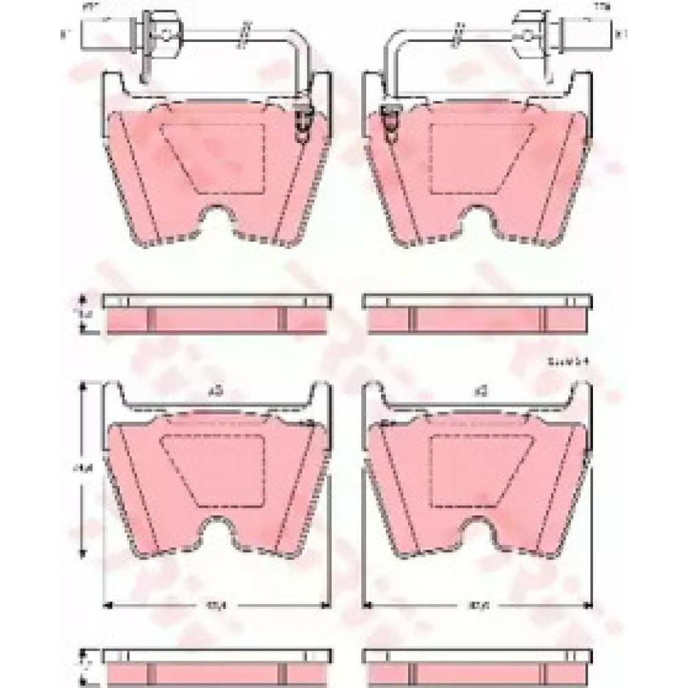 Колодка гальм. AUDI A6 передн. (вир-во TRW)