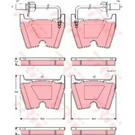 Колодка гальм. AUDI A6 передн. (вир-во TRW)