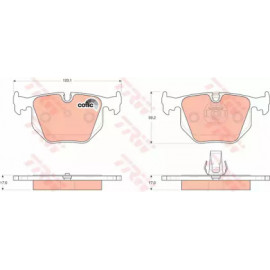 Колодка гальм. BMW 3 (E46) задн. (вир-во TRW)