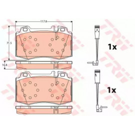 Колодка гальм. MB C-CLASS (W203) передн. (вир-во TRW)  Колодка гальм. MB C-CLASS (W203) передн. (вир-во TRW)