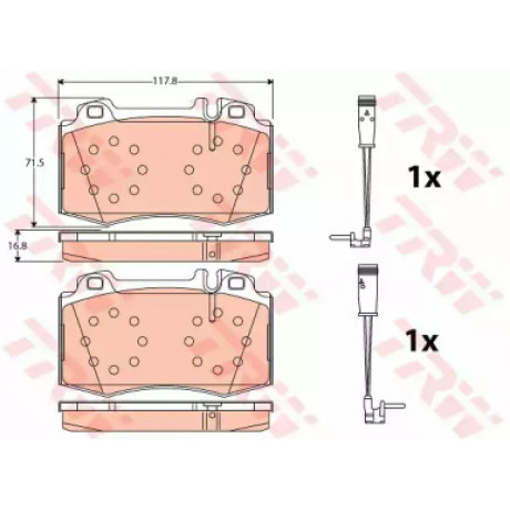 Колодка гальм. MB C-CLASS (W203) передн. (вир-во TRW)