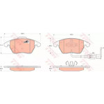 Колодка гальм. AUDI A3, SEAT, SKODA, VW передн. (вир-во TRW)  Колодка гальм. AUDI A3, SEAT, SKODA, VW передн. (вир-во TRW)