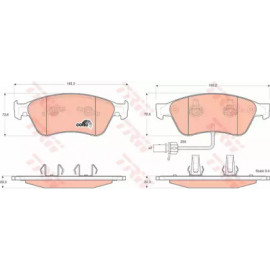 Колодка гальм. AUDI A6, A8 передн. (вир-во TRW)