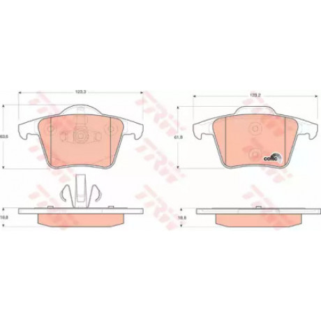 Колодка торм. диск. VOLVO XC90 2.5-4.4 02- задн. (пр-во TRW)