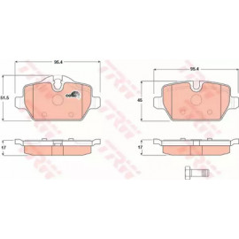 Колодка гальм. BMW задн. (вир-во TRW)