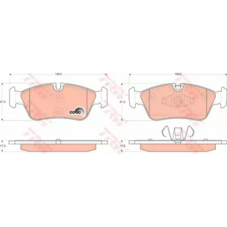 Колодка торм. диск. BMW передн. (пр-во TRW)