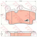 Колодка гальм. AUDI Q7, PORSCHE Cayenne, VW Touareg задн. (вир-во TRW)  Колодка гальм. AUDI Q7, PORSCHE Cayenne, VW Touareg задн. (вир-во TRW)