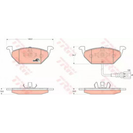 Колодка гальм. SKODA Octavia, VW Caddy, Golf IV, передн. (вир-во TRW)