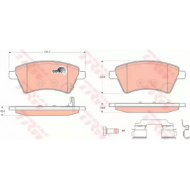Колодка гальм. SUZUKI SX4 передн. (вир-во TRW)