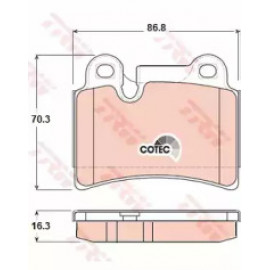Колодка торм. диск. VW TOUAREG задн. (пр-во TRW)