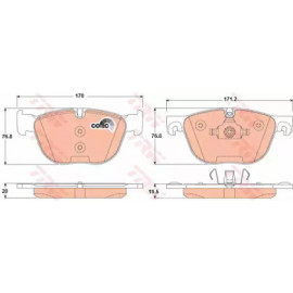 Колодка гальм. BMW X5, X6 передн. (вир-во TRW)