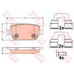 Колодка гальм. FORD Kuga задн. (вир-во TRW) 