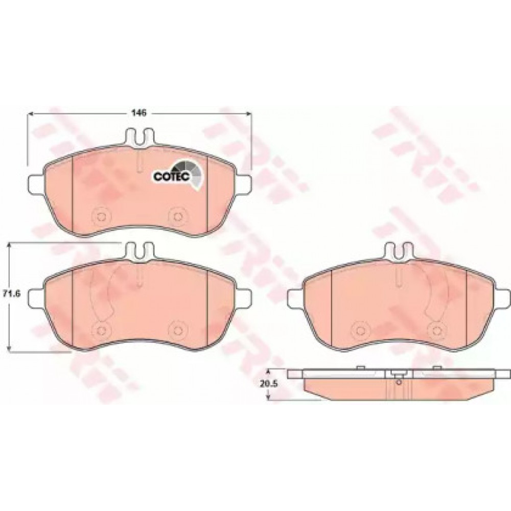 Колодка торм. диск. MB C-CLASS передн. (пр-во TRW)
