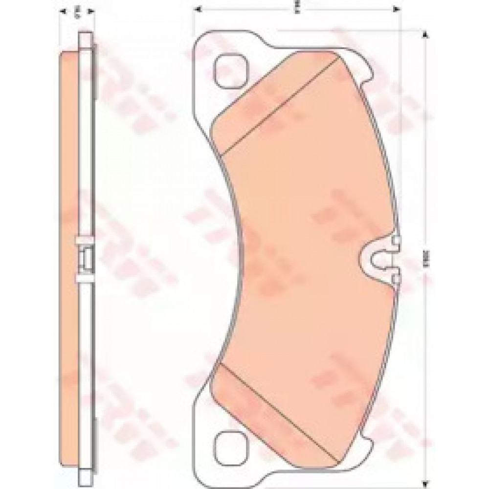 Колодка гальм. PORSCHE Cayenne, VW Touareg передн. (вир-во TRW)