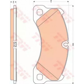 Колодка гальм. PORSCHE Cayenne, VW Touareg передн. (вир-во TRW)
