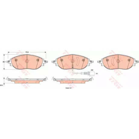 Колодка гальм. VW Passat передн. (вир-во TRW)