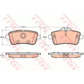 Колодки гальмівні дискові (вир-во TRW)